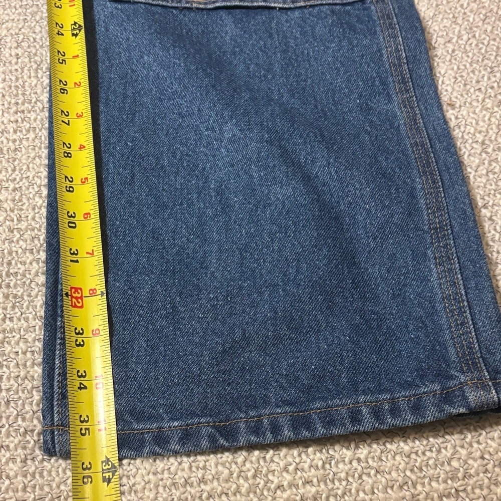 Carhartt Carpenter Relaxed Fit Dungaree Dark Blue Jeans Vintage - Picture 6 of 11